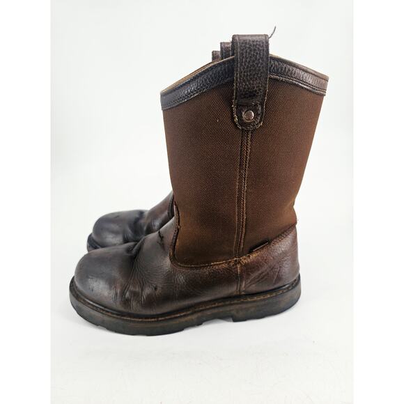 Schmidt Waterproof Steel Toe Leather Western Work Boots Men's 10 M 43 Brown - Picture 5 of 12